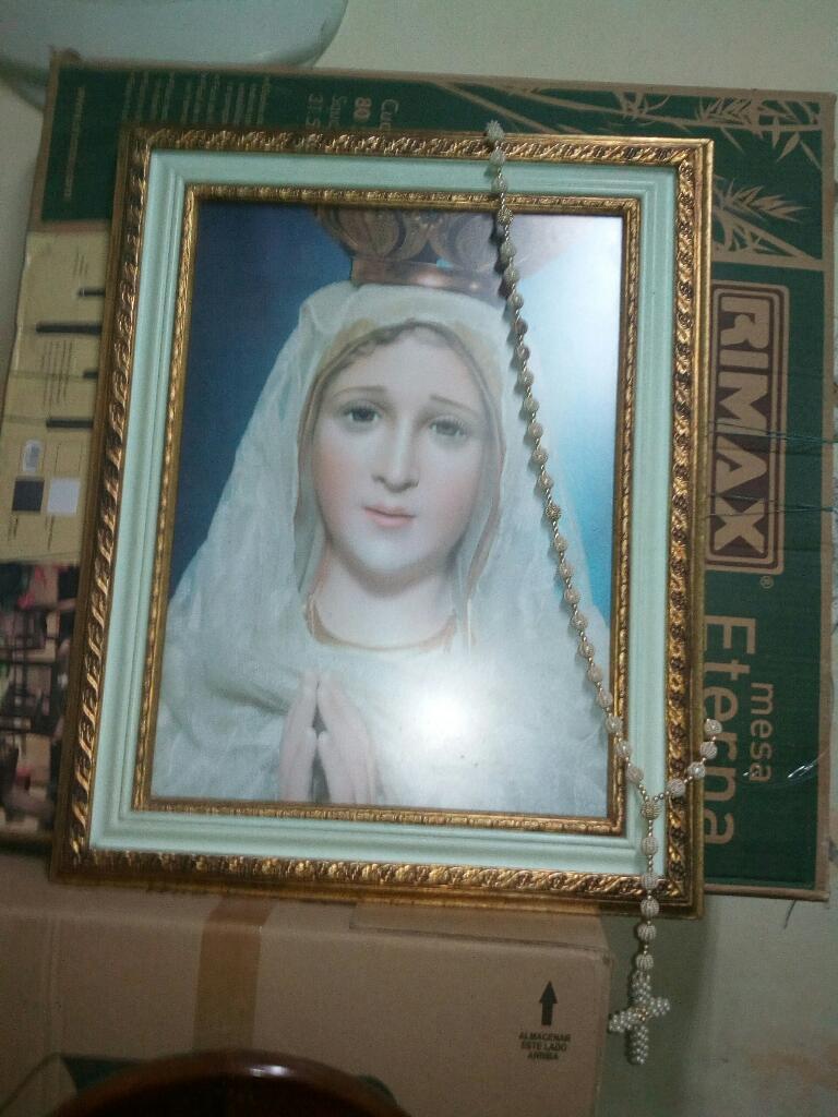Cuadro Y Rosario de La Virgen de Fátima