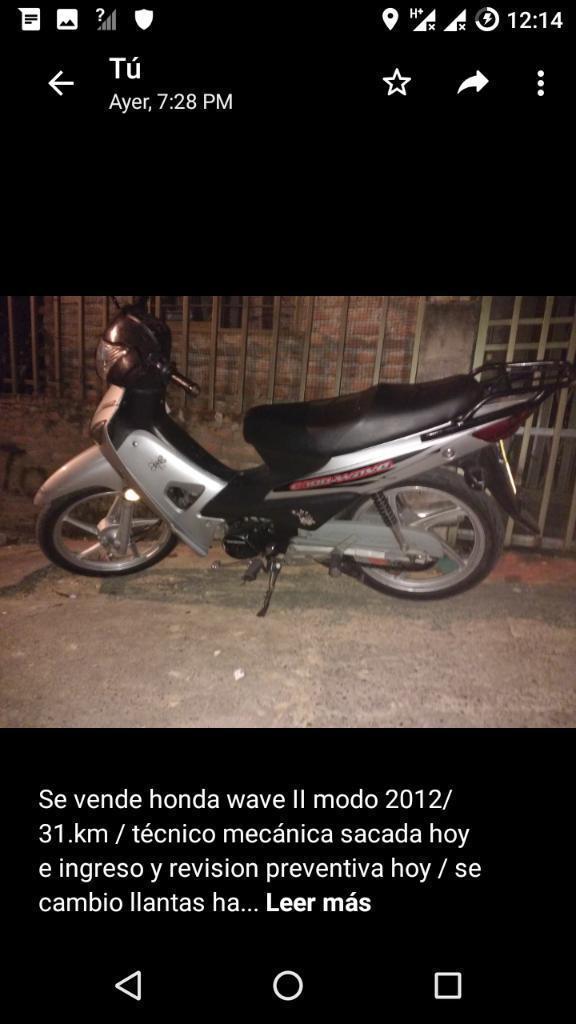 Honda Wave Ii 2012 * 31.000km *