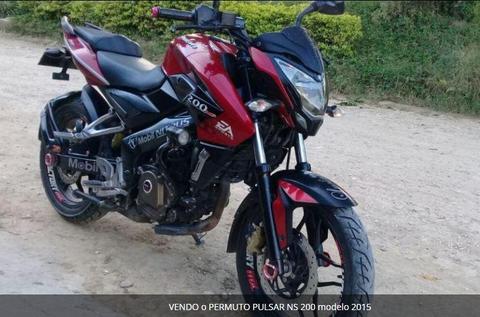 Vendo Permuto x moto de menos valor PULSAR 200 NS 2015