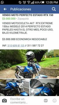 Vende Moto Rtx 150