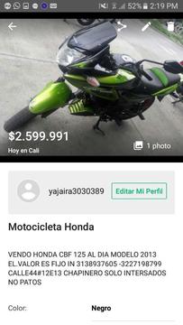 Motocicleta Honda