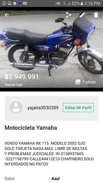 Motocicleta Rx 115