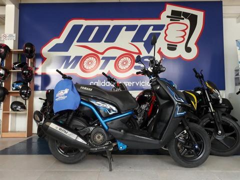 JORGE MOTOS . Yamaha Bws x 125 2017 Negro Azul, Financiación, Recibimos Motocicletas Usadas!!!