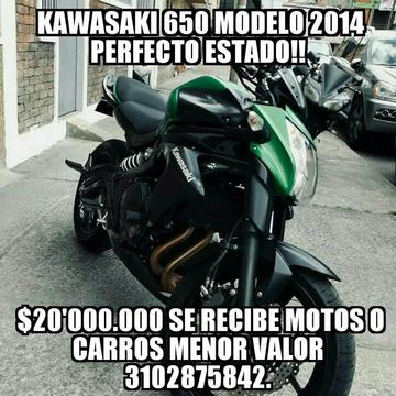 Kawasaki 650 Modelo 2014 Hermosa