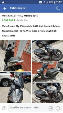 Moto Kymco Fly 150 Modelo 2016