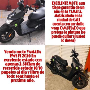 Vendo moto YAMAHA BWS FI 2020